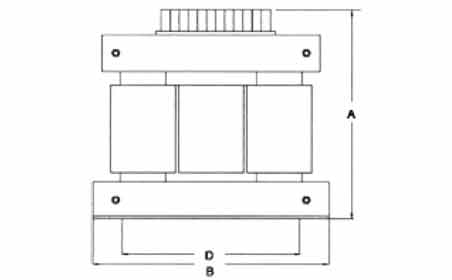 Front View of a Drive Isolation Transformer